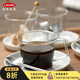 Kinto玻璃杯日本進(jìn)口茶杯水杯帶把功夫茶耐熱耐高溫牛奶杯透明茶具 透明 220ml 1只