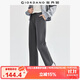 佐丹奴針織衛褲女秋冬新款加絨休閑褲抽繩松緊腰直筒褲子05415857