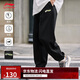 李寧舒適束腳衛褲男子跑步透氣健身寬松運動(dòng)褲AKLU823