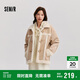 森馬（Semir）外套女牛角扣翻領寬松文藝2024冬季仿麂皮仿兔毛夾克109724108011