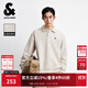 杰克·瓊斯（JACK&JONES）25年秋季新款男裝寬松肌理感翻領(lǐng)上衣運動(dòng)休閑衛衣男長(cháng)袖打底衫 A00 月光灰 M 175