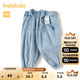 巴拉巴拉兒童褲子嬰兒長(cháng)褲女童牛仔褲寶寶休閑褲洋氣 牛仔淺藍88101 100 cm