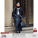 自巧小個(gè)子小香風(fēng)圍巾式毛呢外套女設計感2024秋冬新款chic短外套 謐黑色 XXS (1碼)