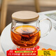 憶壺茶 玻璃茶杯泡茶水分離杯 綠紅茶泡花茶杯子帶過濾竹木蓋玻璃水杯 竹蓋泡茶杯400ml