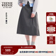 Teenie Weenie小熊女裝半身裙2025年秋季新款氣質(zhì)通勤中長(cháng)款百褶裙 灰色 S