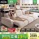 品悅君和沙發(fā) 雪尼爾沙發(fā)床兩用電動(dòng)沙發(fā)客廳伸縮零靠墻功能沙發(fā)布藝沙發(fā) 2.4米雙扶手雙人位【遙控伸縮】 時(shí)尚版【60D高密度】