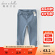 戴維貝拉（DAVE＆BELLA）2025秋季新款女童打底褲抗菌兒童長(cháng)褲小童休閑褲女寶寶褲子童褲 牛仔藍【現貨】 100 cm（建議身高90-100cm）