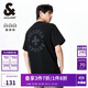 杰克·瓊斯（JACK&JONES） 新款重磅棉寬松復古哥特字母發(fā)泡印情侶短袖T恤男裝225101028