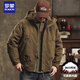 羅蒙（ROMON）美式工裝羽絨服男冬季夾克戶(hù)外保暖可卸內膽復古沖鋒加厚保暖外套 咖啡色 【可拆卸內膽】 XL 【建議130-150斤】