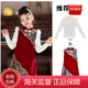 WVD美國品牌裙冬季背心裙兒童女寶新年衣服中國風(fēng)加絨拜年服紅色裙子 X2218紅色加絨裙子+毛衣 X2218紅 110 CM