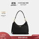 蔻馳（COACH）奧萊女士TERI半月包牛皮革單肩手提包黑色 IM/黑色