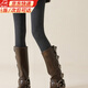 鹿珊伍打底褲女秋冬季加厚加絨棉豎條壓力襪深灰色外穿絲襪連褲襪 深灰連褲襪 330克加厚絨【適合0-0下15°】