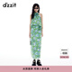 DZZIT【劉浩存同款】地素半身裙25夏新款度假風(fēng)立體花朵裙女3J2S4186P 綠色 S