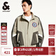 杰克·瓊斯（JACK&JONES）男裝NBA聯(lián)名款快船隊秋季拼接設計立領(lǐng)寬松夾克外套225121005 卡其色E11 常規 M 175