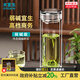 水宜生玻璃杯雙層茶杯男士高檔水杯弱堿富氫防燙泡茶杯車(chē)載商務(wù)水晶杯子 禮盒裝380ml