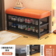 日式入戶(hù)門(mén)口鞋架家用可坐穿鞋凳子玄關(guān)鞋柜一體進(jìn)門(mén)收納凳子鐵藝 橘色貓抓皮丨80cm【防刮耐磨 質(zhì)保十年】