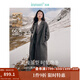 茵曼（INMAN）2025秋冬女新款 綿羊毛雙面呢外套女美拉德翻駁洋氣長(cháng)款大衣上衣 深花灰 M