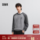 森馬（Semir）毛衣男25春絨感紅色針織衫撞色新年紅品套頭毛衫潮109125107101