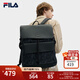 FILA【黑武士】斐樂(lè )雙肩包男子書(shū)包防潑水老花背包輕便大容量電腦包 正黑色-BK XS
