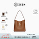 ZESH/澤尚【新品上市】留痕銅錢(qián)hobo包大容量包老錢(qián)風(fēng)單肩包 金棕色