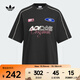 阿迪達斯 （adidas）Originals三葉草女子MOTO GFX TEE W賽車(chē)風(fēng)純棉小高領(lǐng)運動(dòng)短袖T恤 KG6678 L