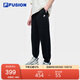 FILA FUSION斐樂潮牌針織長褲男2025年時(shí)尚寬松收口休閑褲