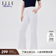 ELLE ACTIVE顯瘦顯高微喇針織休閑褲運動(dòng)褲夏季新款女時(shí)尚百搭舒適透氣褲子 微喇款-白色 M