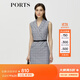 PORTS寶姿春夏新品女裝V領(lǐng)無袖中長連衣裙ALN8D078MFQ085 灰色 M (6)