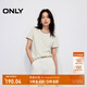 ONLY2025夏季新款隨性簡(jiǎn)約圓領(lǐng)拼接刺繡顯瘦正肩T恤女|125201004 A01香草奶油白 L