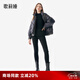 歌莉婭黑色牛仔褲女暖姜復(fù)古顯瘦緊身百搭休閑小腳保暖長褲子1ACJCD030 00B黑色 29