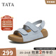 他她（TATA）厚底勃肯鞋女2025秋季新款沙灘運動(dòng)涼鞋女外穿涼鞋 藍色（涼鞋款）-4QY02 38