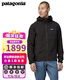 巴塔哥尼亞（Patagonia）男士抓絨衣連帽衫 R1保暖透氣夾克抓絨衫 TechFace Hoody 83578 BLK L