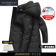 JASONWOOD高端品牌男裝品牌羽絨服男冬季白鵝絨中長(cháng)款連帽休閑加厚保暖外套 高檔黑色  【品牌直發(fā)】 XL (180) 【135-150斤】