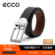 愛(ài)步（ECCO）男士方扣牛皮皮帶禮盒商務(wù)休閑腰帶黑色910589290922黑色/深棕色