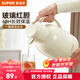 蘇泊爾（SUPOR）保溫壺家用玻璃內膽暖水壺大容量熱水瓶學(xué)生宿舍熱水壺保溫水壺 奶油白【防塵壺嘴】1.7L