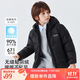 雪中飛【壓膠工藝】?jī)和鸾q服男女童秋冬季輕薄保暖外套黑色160