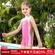 英發(fā)（YINGFA）兒童泳衣女童連體平角游泳套裝夏季短袖短褲速干透氣溫泉游泳衣