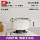 雙立人（ZWILLING）加深316L不銹鋼湯鍋無(wú)涂層陶瓷加厚家用煲湯電磁爐燃氣雙耳蒸煮鍋 不銹鋼[防燙把手]   20cm 316L