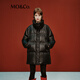 MO&Co.羽絨服RECTO設計師聯(lián)名高領(lǐng)啞光微皺肌理中長(cháng)款摩安珂 黑色 建議和客服確認尺碼哦 S /160 建議和客服確認尺碼哦