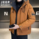 JEEP SPIRIT吉普戶(hù)外羽絨服男冬季加厚潮牌高級感防寒服工裝外套 焦糖色 XL