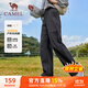 駱駝（CAMEL）加絨工裝女褲防風(fēng)防水傘兵軟殼休閑褲 C25CAYL6021 幻影黑 M