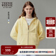 Teenie Weenie小熊女裝衛衣2025秋季新款休閑通勤簡(jiǎn)約舒適連帽外套 黃色 S