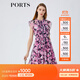 PORTS寶姿女裝春夏新品時(shí)尚碎花圓領(lǐng)短袖連衣裙LM8D240MPP109 丈青印花 L (8)