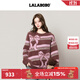 LALABOBO【商場(chǎng)同款】LALABOBO毛織25年秋新款原創(chuàng  )圓領(lǐng)巨好看印花毛衣外套 咖色 L
