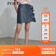 PORTS寶姿 商場(chǎng)同款新品女裝造型波點(diǎn)半身短裙SL8S004KFP023 丈青混色 S 4