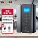ZKTECO 熵基F718玻璃門(mén)指紋鎖 智能電子密碼鎖 辦公室玻璃門(mén)鎖 遠程開(kāi)門(mén)免開(kāi)孔布線(xiàn)藍牙小程序管理門(mén)禁鎖 金屬灰+地插（適合雙開(kāi)無(wú)邊框玻璃門(mén)）