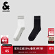 杰克·瓊斯（JACK&JONES）NBA聯(lián)名款字母圖案織花日常休閑百搭高筒襪男襪22531Q021 E43純黑色 L