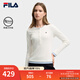 FILA 斐樂(lè )官方女子針織長(cháng)袖衫2025冬新款時(shí)尚經(jīng)典休閑修身亨利衫 云菇白-WT XL 175/92A/XL