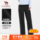 駱駝（CAMEL）加絨工裝褲女防潑水運動(dòng)休閑梭織長(cháng)褲 Y24CAYL6622A 幻影黑 S