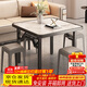 裕鄰可折疊桌子家用小戶(hù)型餐桌摜蛋專(zhuān)用桌戶(hù)外桌子方形小桌子YLZ05 白理石紋-加厚穩固不擋腿 100cm